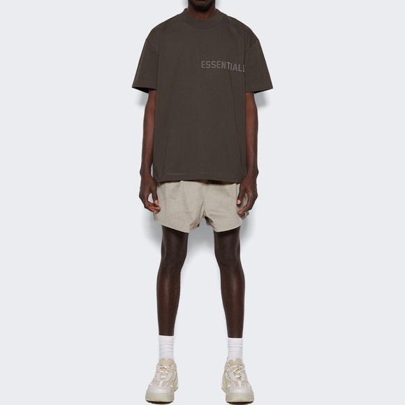 NWT Fear of God Essentials Unisex Short-Sleeve Oversized Tee in Off Black